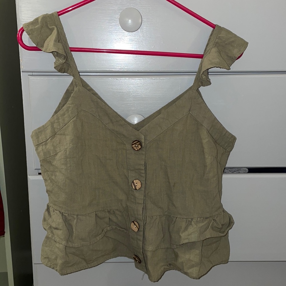 A button down crop top/blouse